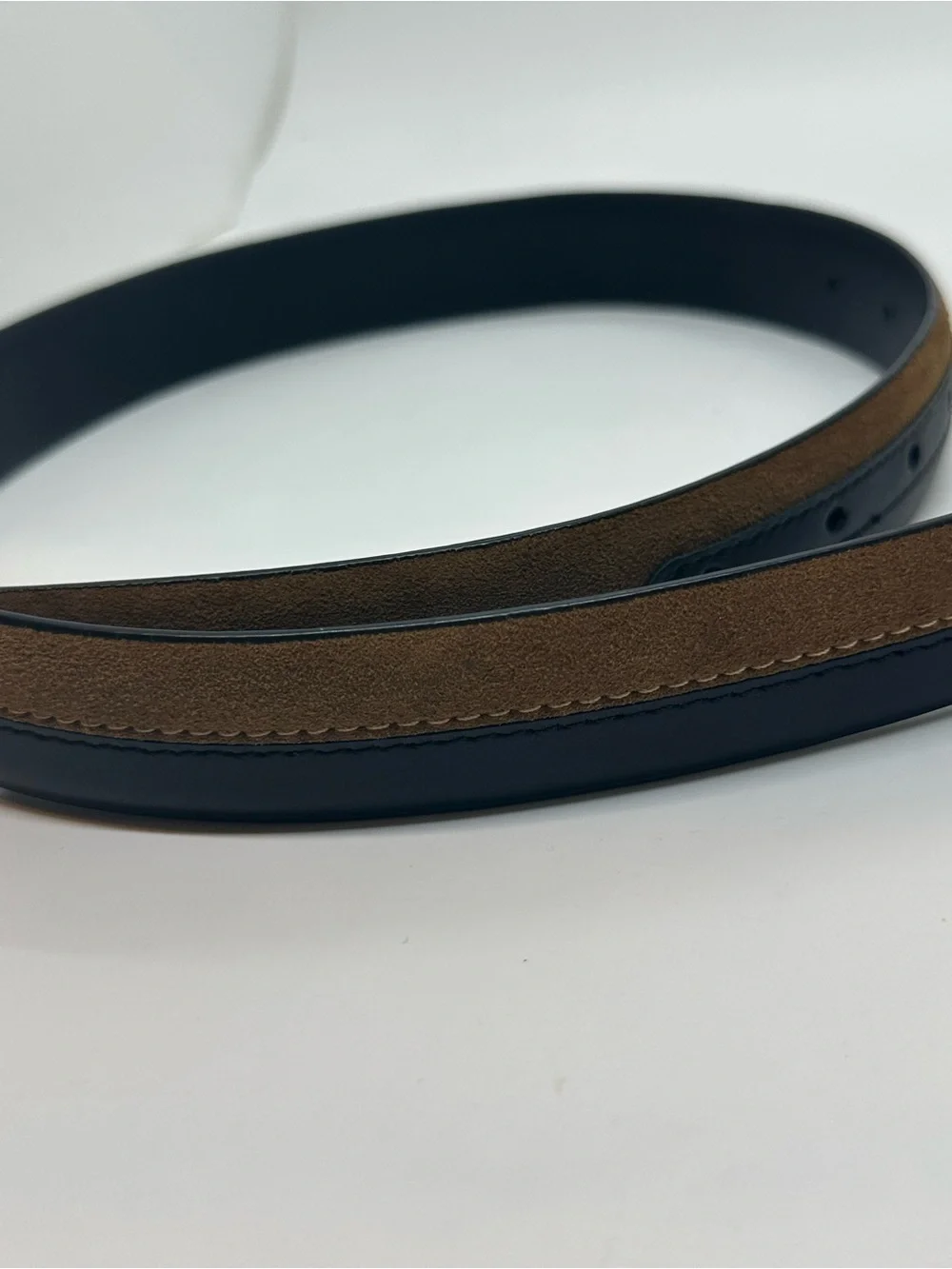 NWT Jason Wu Genuine Leather Black Brown Gold Buckle Belt Size S